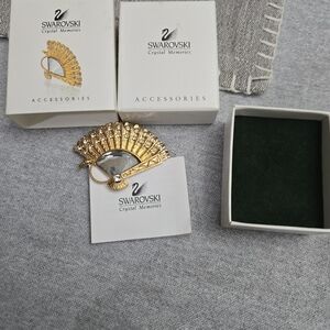 Swarovski Gold and Silver Crystal Brooch